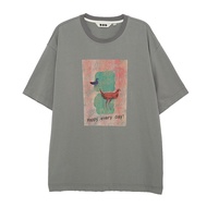 เสื้อยืดคอกลมแขนสั้นทรงหลวมสำหรับผู้หญิง ดีไซน์ดั้งเดิม สไตล์ลำลอง ฤดูร้อน 2024 แบรนด์ Bai Mu Zi