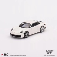 Mini GT 1:64 xe mô hình 911 (992) Carrera S hợp kim trắng đúc xe-trắng # 380-lhd