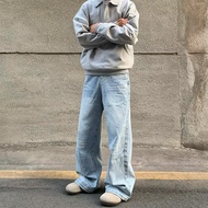 [Luxiangbei] Jeans Genuine Korean Jeans Blue Jeans Floor Jeans High Waist Jeans Casual Jeans Boys Je