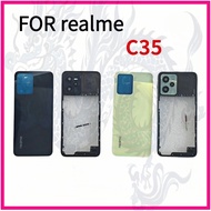 Back cover housing For Realme C35 Middle frame camera Lens frame