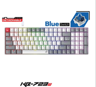 KEYBOARD (คีย์บอร์ด) SIGNO KB-723 MOBILUS (WHITE-GRAY) MINI RGB EN/TH   BLUE SW