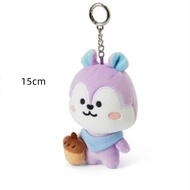 Kawaii BT21 Anime Hobby Cooky Black Limited Plush Doll Ins Cartoon Bag Pendant Birthday Present Gift