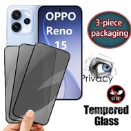 3 Pieces Screen Protector For Oppo Reno 15 C FS Pro Max PM Reno15 5G 2025 Anti-Spy Full Cover Packag