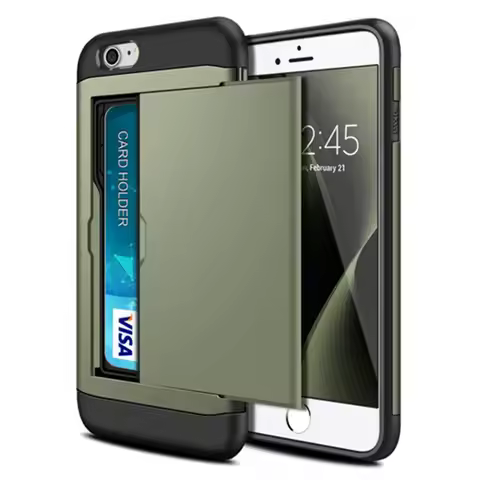For iPhone SE 2020 Case SE2 Wallet Case Card Slot Holder Dual Layer Hard Cover For iPhone SE 2 2020 