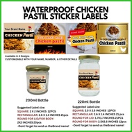 ↝ ♤ ✿ ♀ WATERPROOF CHICKEN PASTIL STICKER LABELS