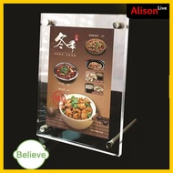 A4/A5 Size Clear Acrylic Certificate Photo Frame Wedding Photo Frame Menu Frame