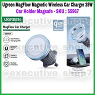 Ugreen Magflow Magnetic Wireless Car Charger 25W Car Holder Magsafe - SKU: 55967
