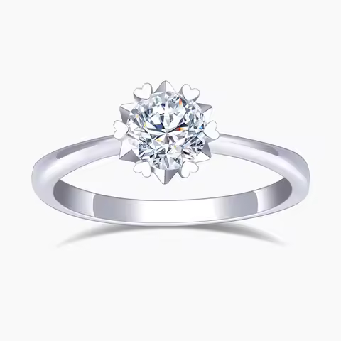 Messi Jewelry 18k Gold Gold Girlfriend Gift 1Ct Lab Grown Diamond Solitary Ring MSR-507