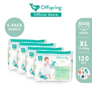 Offspring Premium Fashion Pants Diaper XL (120 Pcs) [Bundle of 4]