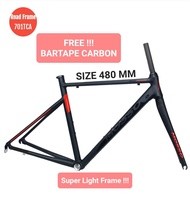 FRAME MOSSO 701TCA BLACK RED SIZE 480MM 48CM . RANGKA MOSSO 701 TCA HITAM MERAH UKURAN 480 MM 48 CM SEPEDA BALAP ROADBIKE ROAD BIKE MOSSO