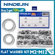 620/1010pcs Flat Washer Set Stainless Steel M2 M3 M4 M5 M6 M8 M10 M12 Ring Gasket Set Plain Washers 