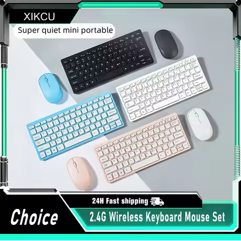 2.4G Wireless Keyboard and Mouse Protable Mini Keyboard Mouse Combo Set For Notebook Laptop Mac Desk