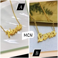 Custom 3D Name Necklace Titanium Necklace