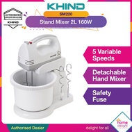 Khind Stand Mixer 160W 2L Bowl SM220 / Morgan Stand Mixer 300W (3.4L Bowl) [ MSMNC300HM ]