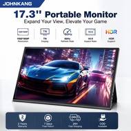 Portable Monitor 17.3 Inch, 1600*900 TN 60Hz Type-C HD Display for Home Entertainment Online Class M