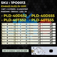 Backlight TV POLYTRON 40 Inch PLD-40D552 PLD-40T552 PLD-40D555 PLD-40T555 E348423 5LED-3V-5S1P