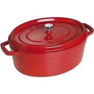 Staub Cast Iron 7-qt Oval Cocotte - Cherry, Made in France