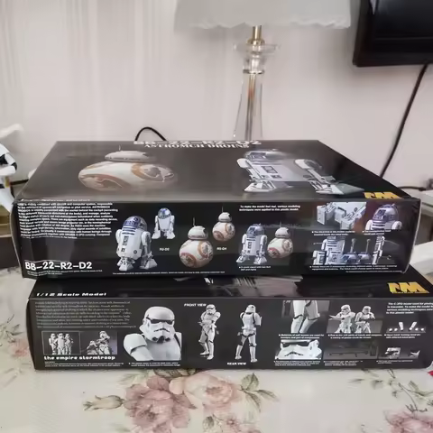 Star Wars Figures R2-D2 BB8 Robot DIY Assembled Model Collectible Toys Cartoon Action Fgiure Kids To