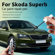 For Skoda Superb Car Paint Repair Pen Touch Up Scratch Remover DIY Auto Accessories Brown 1M White L