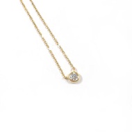 【日本直送 中古美品】エテ ete ネックレス ブライト K18イエローゴールド/ダイヤモンド 0.06ct ジュエリー アクセサリー 新品仕上げ済み