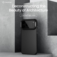 Nillkin เคส iPhone 17 Pro Max ไฟเบอร์อะรามิด+TPU นิ่ม ขาตั้ง ฝาหลังป้องกัน เรขาคณิต