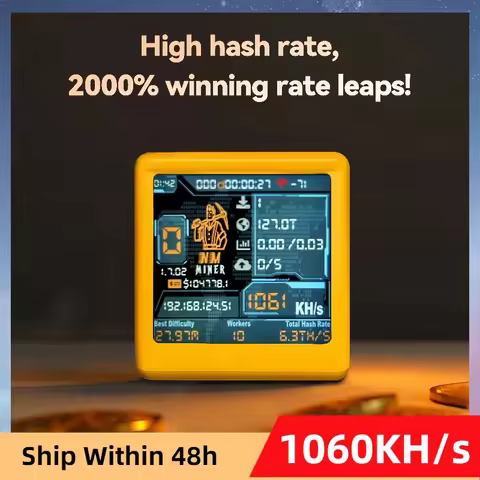 BTC Solo Lottery Miner for computer nerd Smart TV Hashrate1060KH/s ESP32 gift home silent Desktop Cl