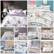 (SIZE QUEEN DAN KING) NEW ARRIVALS READY STOCK 80% COTTON CADAR FITTED SET COMFORTER 7IN1