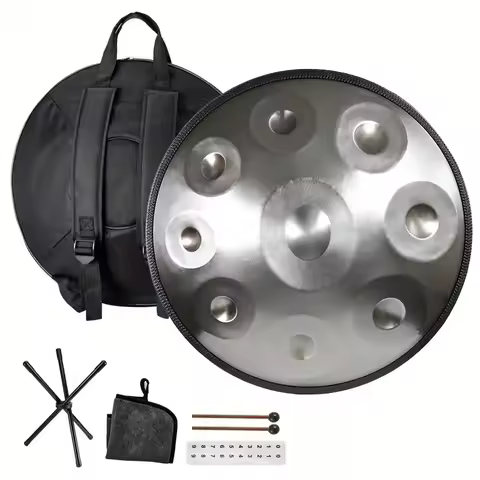 18 Inch 9 Tone HandPan 440Hz G Tone Handplate Drum Beginner Professional Handpan Meditation Sound He