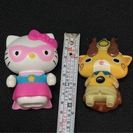 絕版 老物 玩具 妖怪手錶 （燈沒電）Hello Kitty （按壓按鈕可動作）小飛俠 公仔 合售@c459