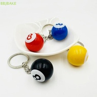 [FSBA] Fashion Creative Billiard Pool Keychain Table Ball Key Ring Lucky ck No.8 Key Chain 25mm Resi