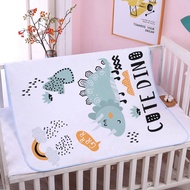 Vanibaby - 防水墊 70*90cm純棉防水透氣隔尿墊(適合90~120cm長的嬰兒床)-恐龍款