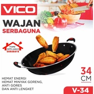 Vico Ear Enamel Pan 34CM Multipurpose Non-Stick Wok 34CM V-34