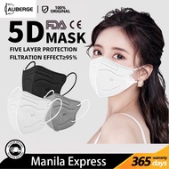 5D KN95 Mask 50pcs 5PLY KN95 Mask Mel-blown Fabric Prevent Virus Healthcare Butterfly Edge Design