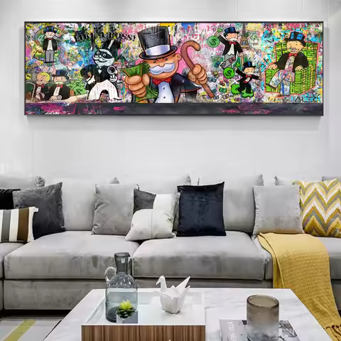 Alec Monopoly Graffiti Wall Art Poster Alec Street Canvas Art Prints Alec Wall Decor Picture Alec Mo