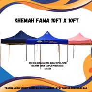 KHEMAH FAMA BESI OREN  BERLOGO 10ft X 10ft / 3MX3M HEAVY DUTY  FULL SET