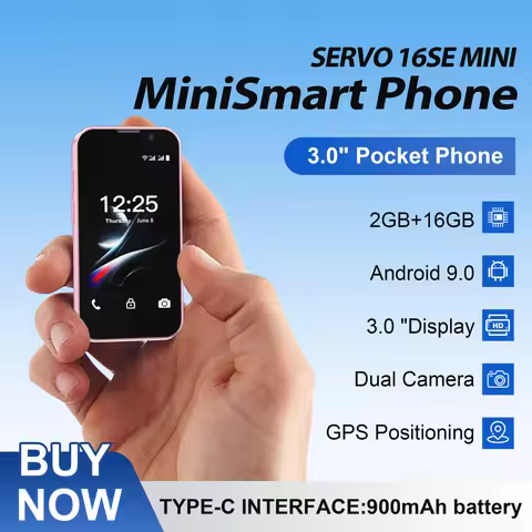 SERVO Mini 3G Smartphone 2GB+16GB Dual SIM Standby Android 9.0 2GB RAM 16GB ROM 3.0" Display 2MP Cam