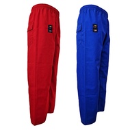 OMAS Taekwondo Training Long Pants Silat Seluar Panjang Latihan Sport Pant RED/BLUE polyester 90%/cotton 10%