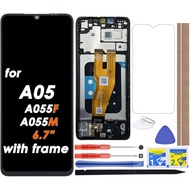 LCD Screen Replacement Touch Digitizer Display Assembly with Frame for Samsung Galaxy A05 A055 A055F