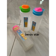 Victoria 1.2Lt clear water bottle with colorful cap