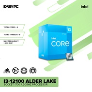EasyPC | Intel Core i3-12100 Alder Lake Socket 1700 4.30GHz Processor| or Tray Type| MPK Type