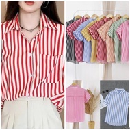 KEMEJA RENY BATWING SHIRT - SHORT SLEEVE BATWING SLEEVE SHIRT TOP