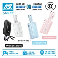 [2026]Anker Zolo PowerBank 10,000&20000mAh (35w/45w) Max with Built-in Dual Usb-C Cable(A110L/A110M)