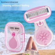 [bookwormbazaar] Portable Short Handle Women Razor 5 Layers With Soap Bar Smooth Shaving Lady Body C