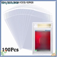 AKIYAMAMIO 100 Sheets PSA BGS Slab Sleeve, Transparent Waterproof PSA BGS Card Brick Film, Durable S