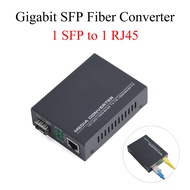 1PCS Gigabit SFP Media Converter 1 SFP to 1 RJ45 Transceiver 10/100/1000M Fiber Optic Switch With 3K