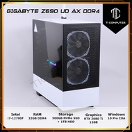 NZXT H510 Flow GIGABYTE Z690 Intel Core i7-12700F 32GB DDR4 RAM 512GB M.2 NVMe SSD RTX 3080 Ti 12GB 