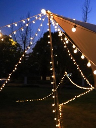 1入組20/40/80LED 3/6/10MPVC燈串浪漫燈泡裝飾可伸縮裝飾燈用於帳篷裝飾