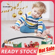 /LO/ Toddler Toy Car Retro Christmas Electric Train Set Perfect Holiday Gift for Boys and Girls Mini Railway Tracks Toy with Vintage Style Ideal Christmas Present for Toddlers