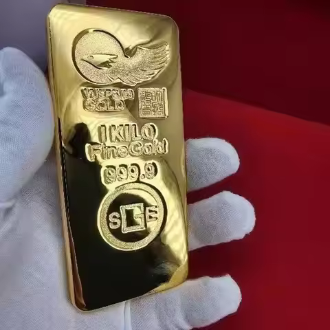1:1 Copy Swiss 1kg Gold Bar 1kilo Replica Swiss Gold Bullion Jewelry Store Bank Display Anti-theft S