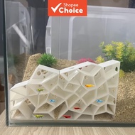 Aquarium Cave for Aquatic Pets - Habitat for Shrimp & Fish Breeding, Playing, and Resting  Gua Akuar